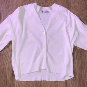 Zara knit button up sweater